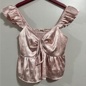 Altar’d Stat Ruffled Sleeve Top Woman’s Size S